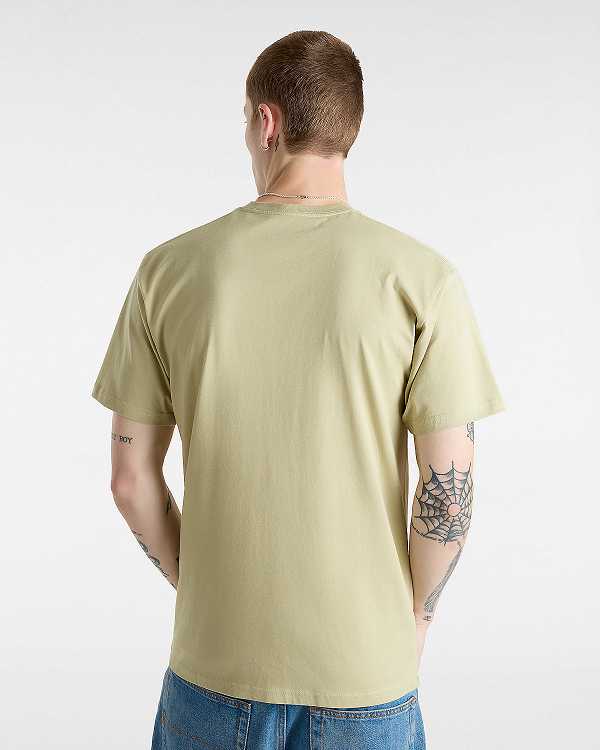 Beige Men Vans Left Chest Logo T Shirts NZ | VN3820974