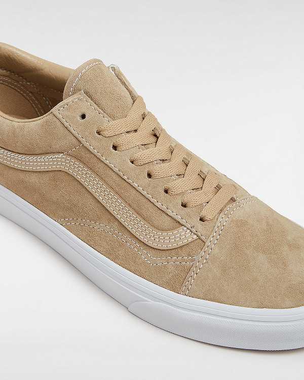 Beige Men Vans Old Skool Pig Suede Sneakers NZ | VN2871059