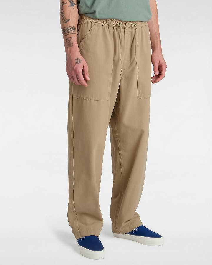 Beige Men Vans Premium Easy Trouser Pants NZ | VN0467185