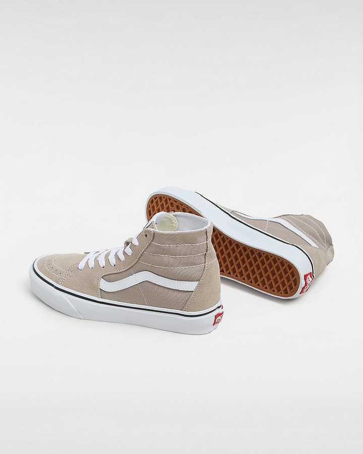 Beige Men Vans Sk8-Hi Tapered Sneakers NZ | VN7503169