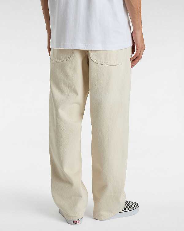 Beige Men Vans Skate Check Pants NZ | VN8039145