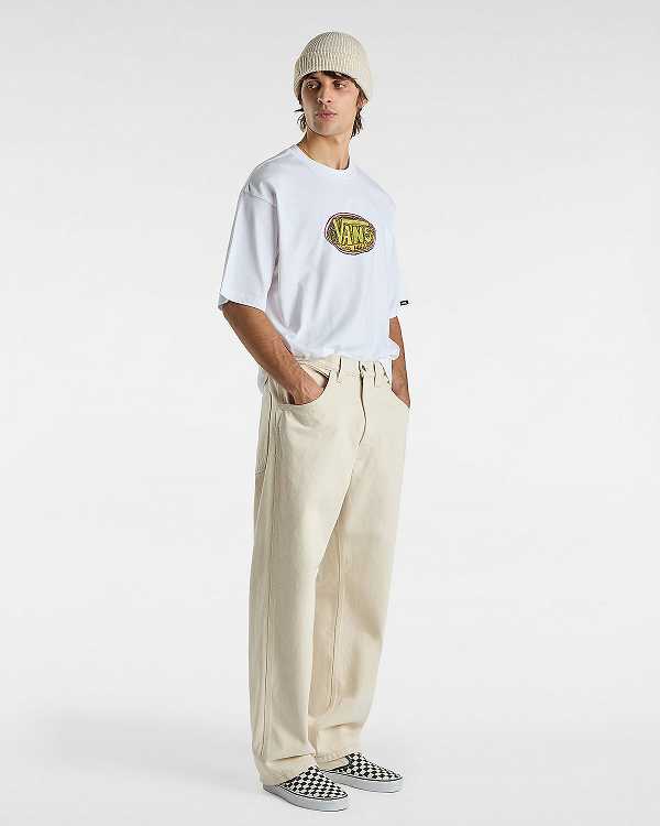 Beige Men Vans Skate Check Pants NZ | VN8039145