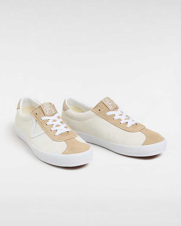 Beige Men Vans Sport Low Suede Sneakers NZ | VN9082713