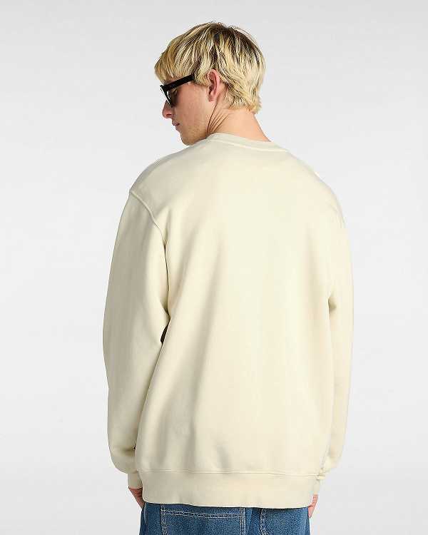 Beige Men Vans Tell a Friend Crew Sweatshirt NZ | VN6935217