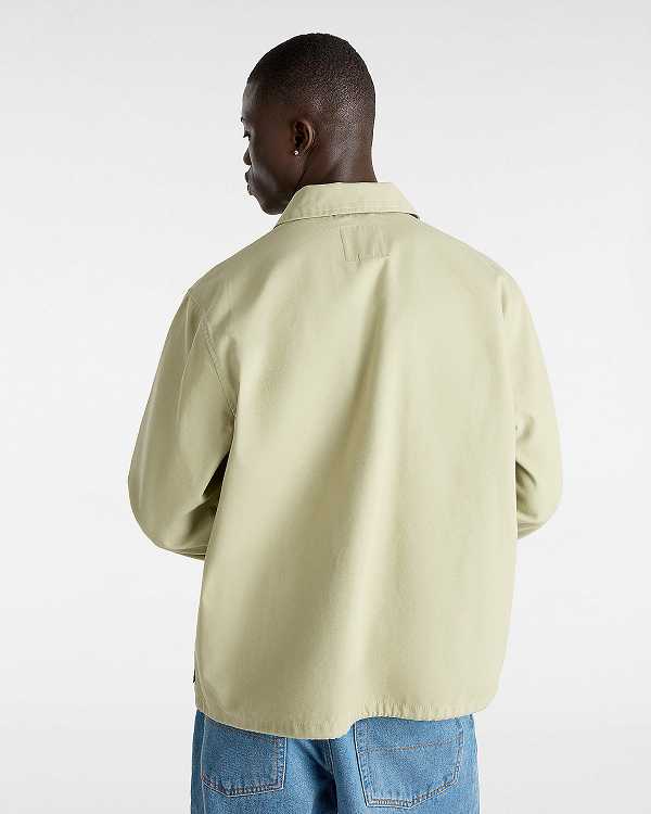 Beige Men Vans Torrey Canvas Coaches Jacket NZ | VN2197608