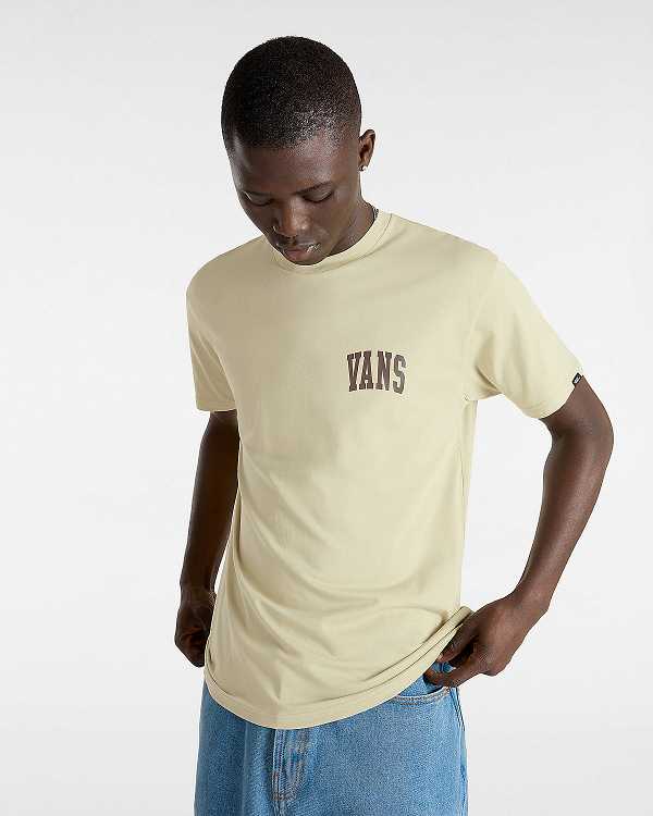 Beige Men Vans Varsity T Shirts NZ | VN3275164