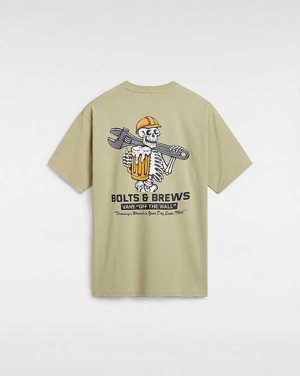 Beige Men Vans Wrenched T Shirts NZ | VN5392681