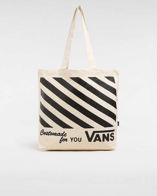 Beige Unisex Vans Box Logo Tote Bag NZ | VN4780396