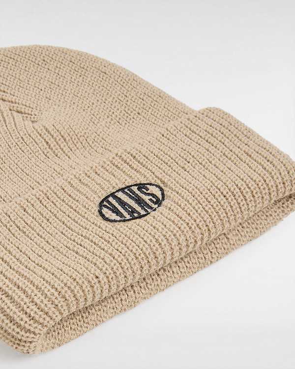 Beige Unisex Vans Spray On Cuff Beanie NZ | VN8914203