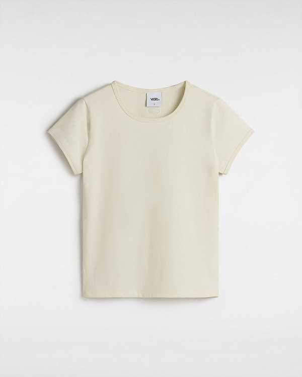 Beige Women Vans Premium Short Sleeve Baby T Shirts NZ | VN6189237