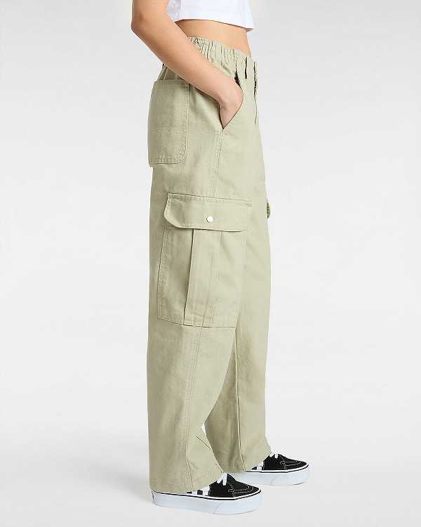 Beige Women Vans Sidewalk Pants NZ | VN7564831