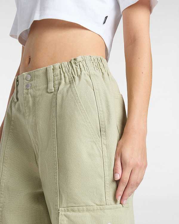 Beige Women Vans Sidewalk Pants NZ | VN7564831