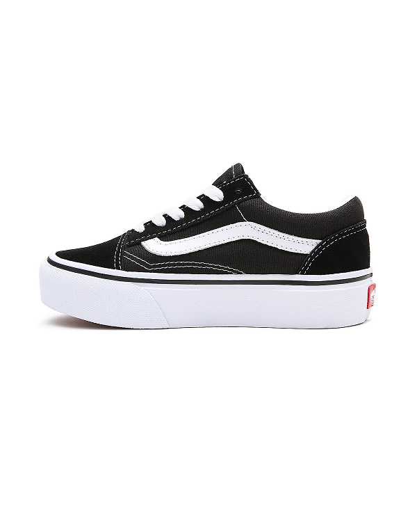 Black Kids' Vans Old Skool (4-8 Years) Platform Shoes NZ | VN7510243