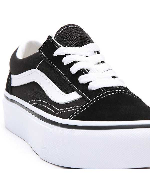 Black Kids' Vans Old Skool (4-8 Years) Platform Shoes NZ | VN7510243