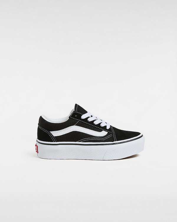 Black Kids\' Vans Old Skool (4-8 Years) Platform Shoes NZ | VN7510243