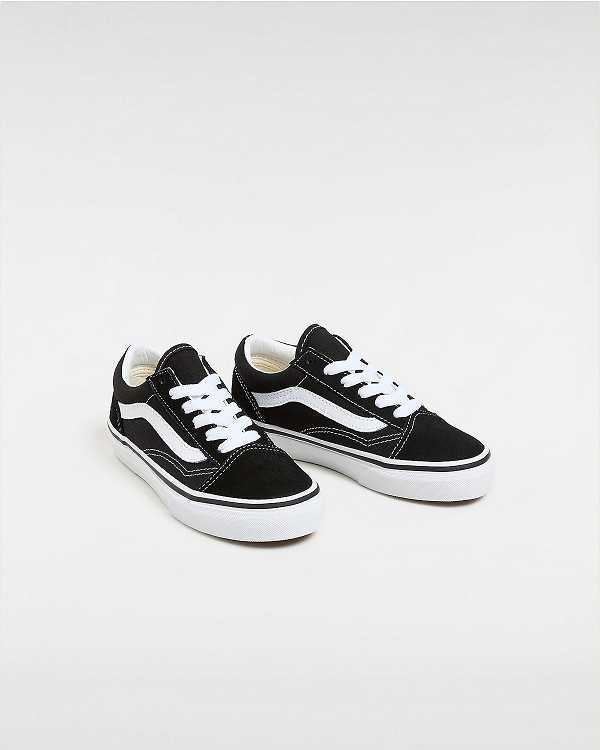 Black Kids' Vans Old Skool (4-8 Years) Skate Shoes NZ | VN2051768