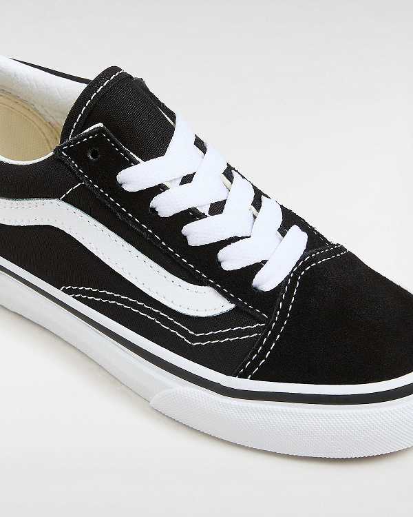 Black Kids' Vans Old Skool (4-8 Years) Skate Shoes NZ | VN2051768