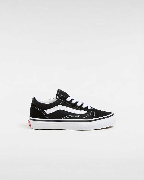 Black Kids\' Vans Old Skool (4-8 Years) Skate Shoes NZ | VN2051768