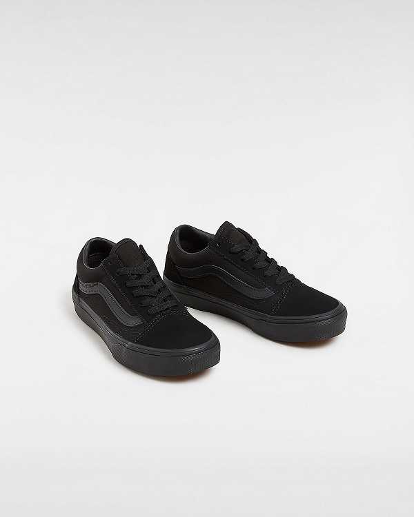 Black Kids' Vans Old Skool (4-8 Years) Skate Shoes NZ | VN4763851