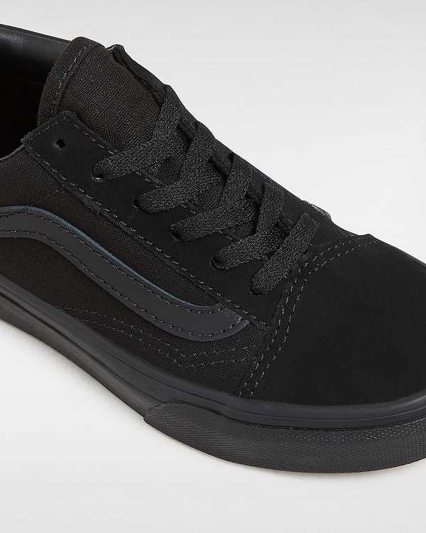 Black Kids' Vans Old Skool (4-8 Years) Skate Shoes NZ | VN4763851