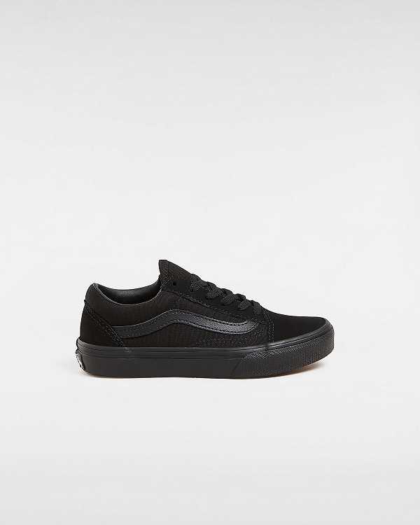 Black Kids\' Vans Old Skool (4-8 Years) Skate Shoes NZ | VN4763851