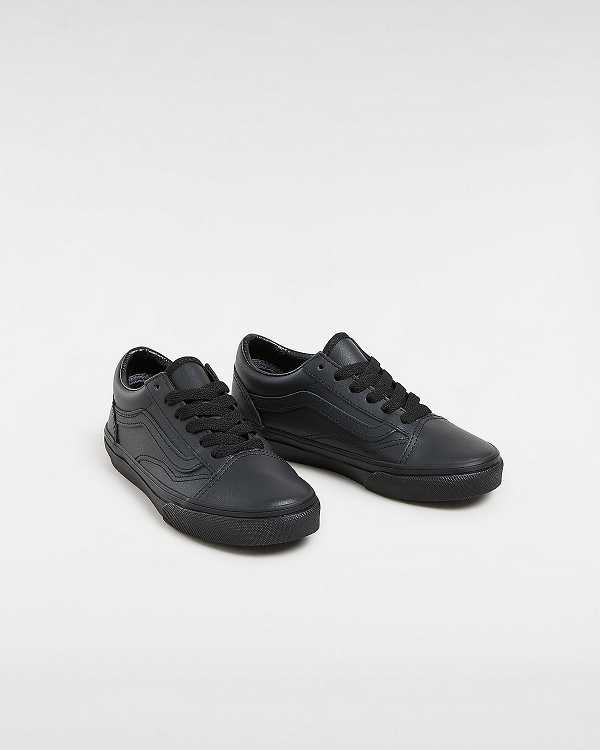 Black Kids' Vans Old Skool (8-14 Years) Sneakers NZ | VN6409283