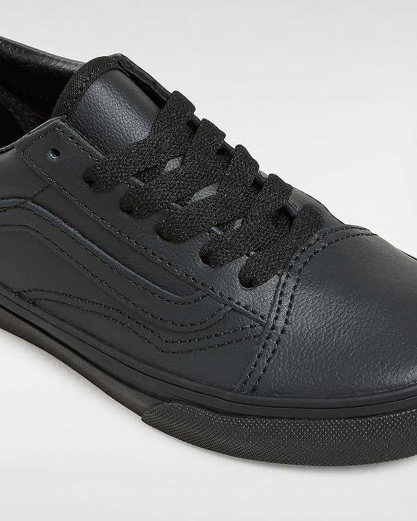 Black Kids' Vans Old Skool (8-14 Years) Sneakers NZ | VN6409283