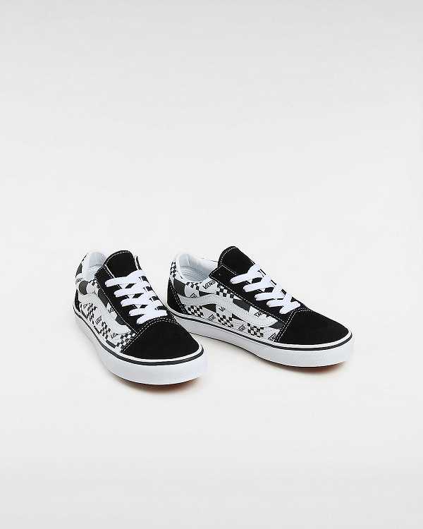 Black Kids' Vans Old Skool (8-14 Years) Sneakers NZ | VN2107845