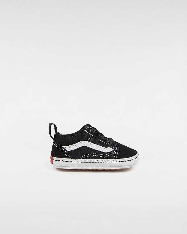 Black Kids\' Vans Old Skool Crib (0-1 year) Sneakers NZ | VN2574018