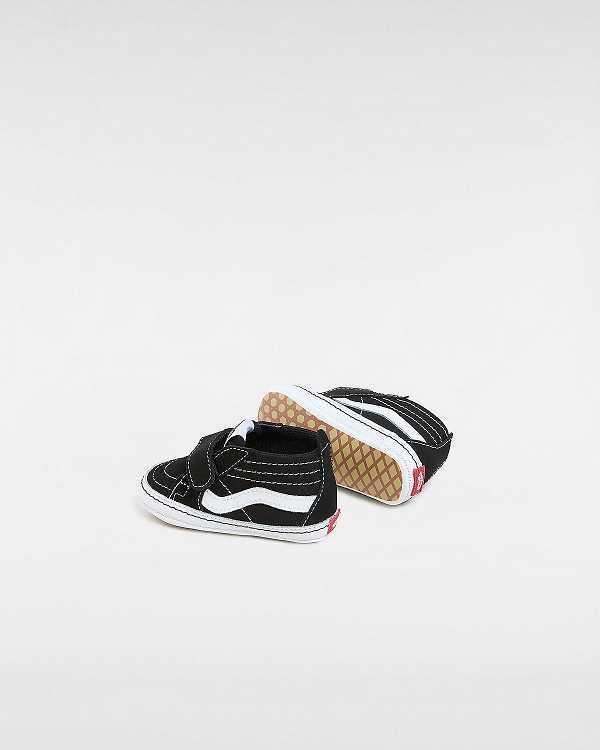 Black Kids' Vans Sk8-Hi Crib (0-1 year) Sneakers NZ | VN1354709