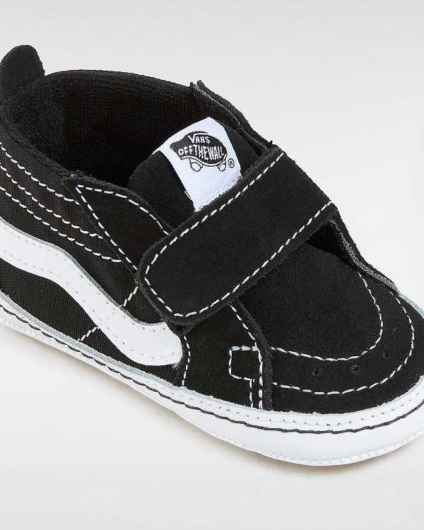 Black Kids' Vans Sk8-Hi Crib (0-1 year) Sneakers NZ | VN1354709