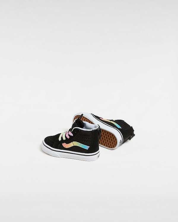 Black Kids' Vans Sk8-Hi Zip (1-4 Years) Skate Shoes NZ | VN6257910