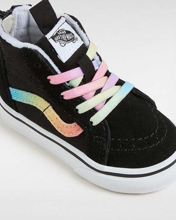 Black Kids' Vans Sk8-Hi Zip (1-4 Years) Skate Shoes NZ | VN6257910