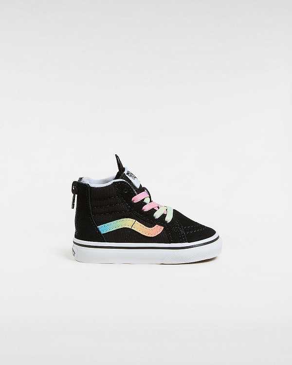 Black Kids\' Vans Sk8-Hi Zip (1-4 Years) Skate Shoes NZ | VN6257910