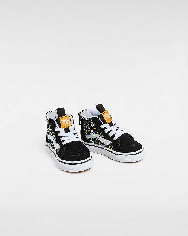 Black Kids' Vans Sk8-Hi Zip (1-4 Years) Skate Shoes NZ | VN6157032