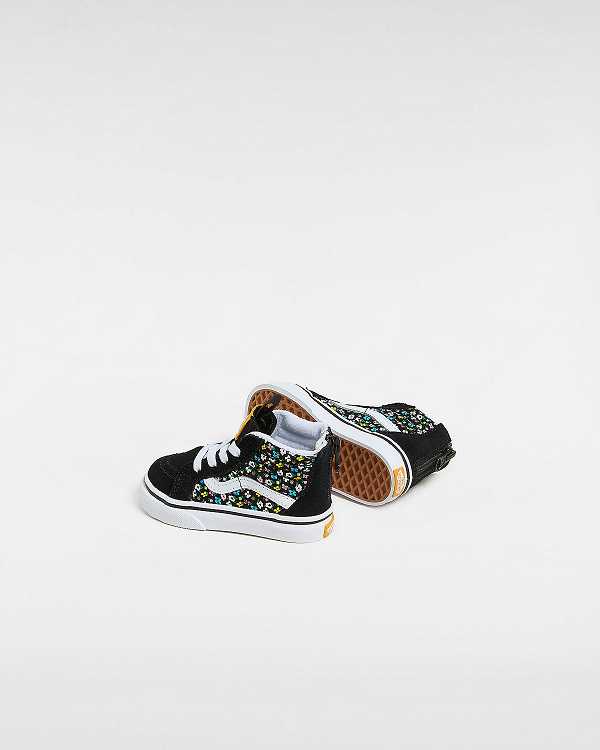 Black Kids' Vans Sk8-Hi Zip (1-4 Years) Skate Shoes NZ | VN6157032