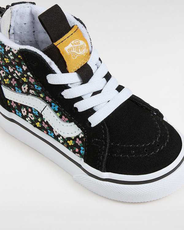 Black Kids' Vans Sk8-Hi Zip (1-4 Years) Skate Shoes NZ | VN6157032