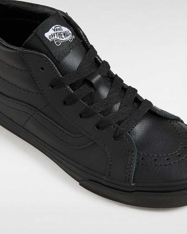 Black Kids' Vans Sk8-Mid Reissue (8-14 Years) Sneakers NZ | VN4796125