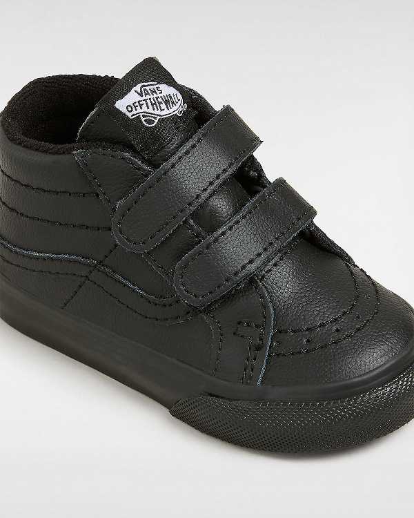 Black Kids' Vans Sk8-Mid Reissue Hook and Loop (1-4 Years) Sneakers NZ | VN3865712