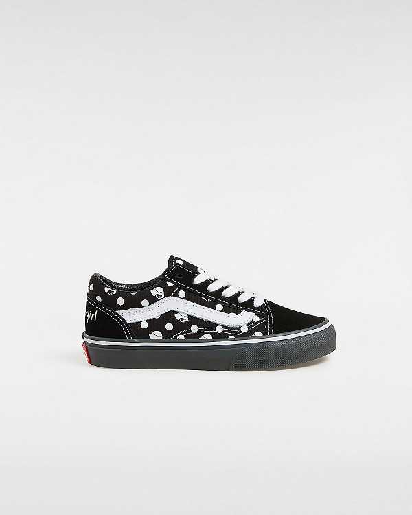 Black Kids\' Vans Vans X Papergirl Old Skool (4-8 Years) Sneakers NZ | VN0587962