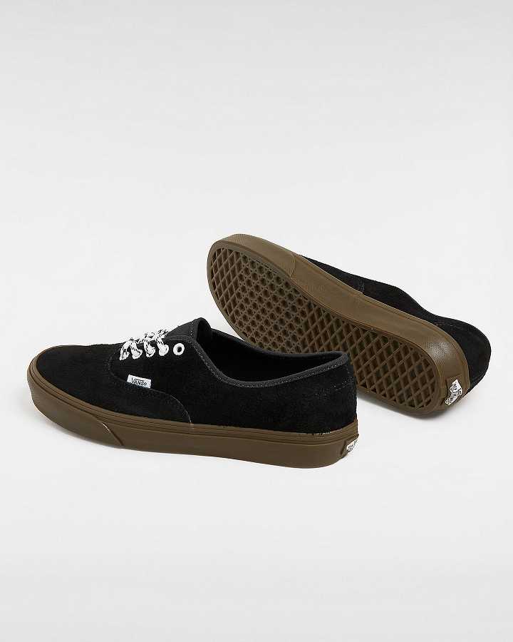 Black Men Vans Authentic Hairy Suede Sneakers NZ | VN6182370