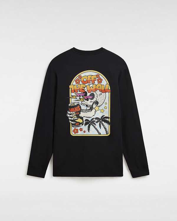 Black Men Vans Bouya Long Sleeve T Shirts NZ | VN8921603