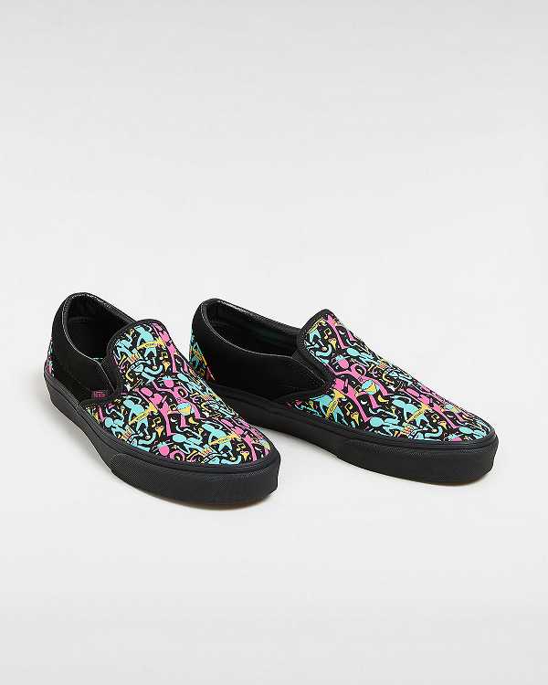 Black Men Vans Classic Slip On Shoes NZ | VN2450138