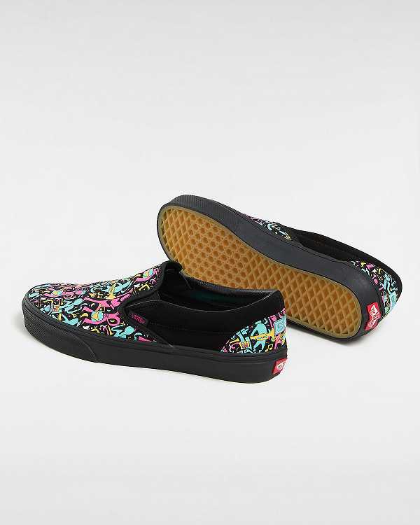 Black Men Vans Classic Slip On Shoes NZ | VN2450138