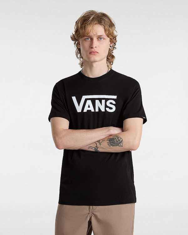 Black Men Vans Classic T Shirts NZ | VN8421536