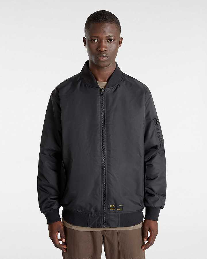 Black Men Vans Copley Bomber Jackets NZ | VN9735208