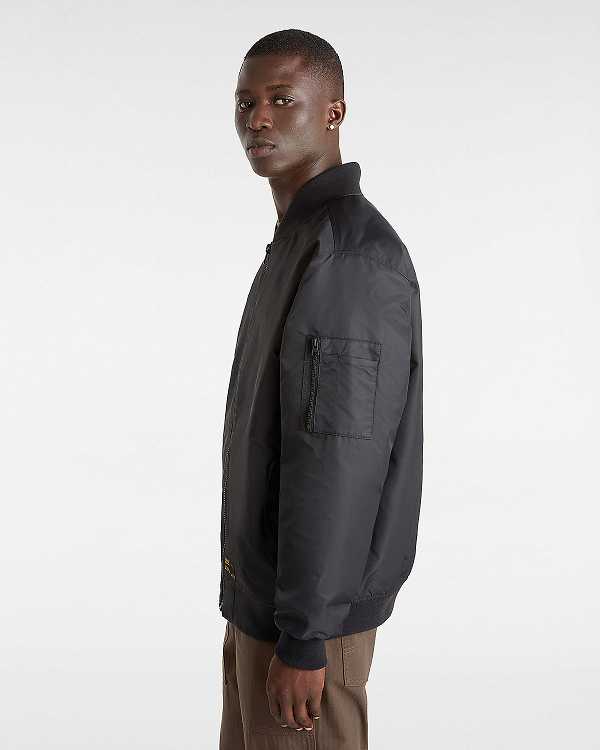 Black Men Vans Copley Bomber Jackets NZ | VN9735208