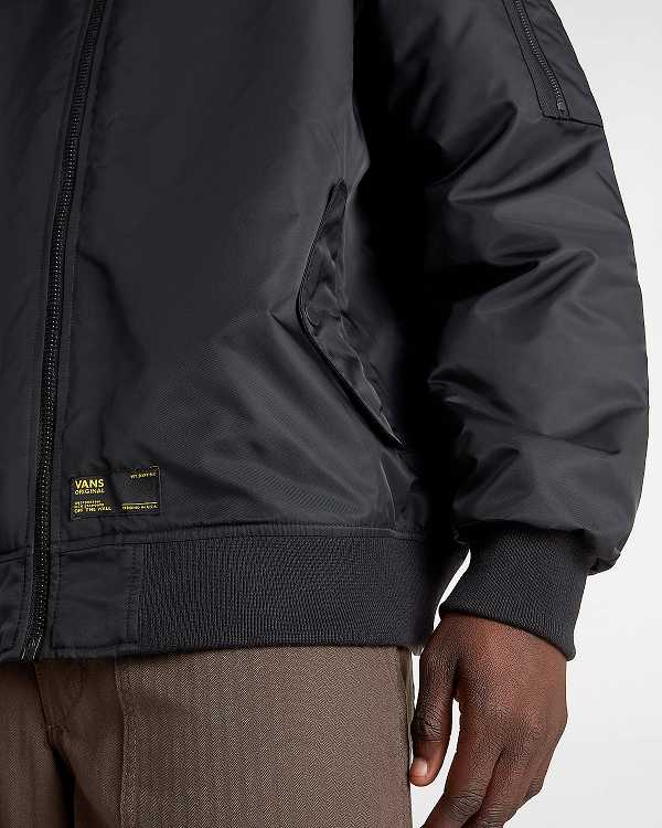 Black Men Vans Copley Bomber Jackets NZ | VN9735208