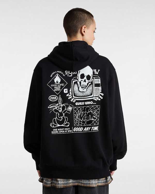 Black Men Vans Crazy Eddy 66 Loose Hoodie NZ | VN0892465