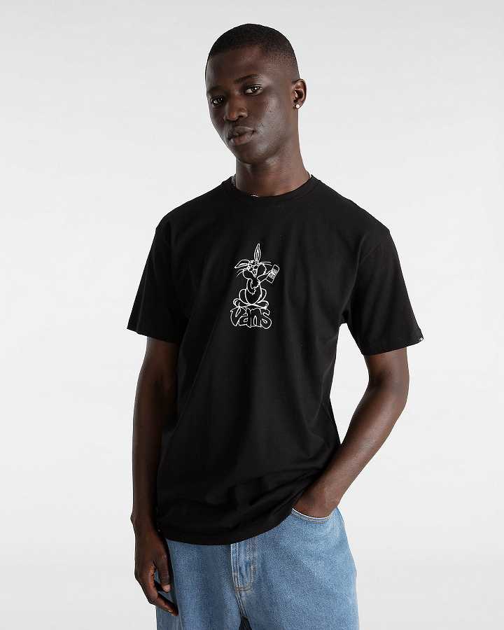 Black Men Vans Crazy Eddy T Shirts NZ | VN5182436